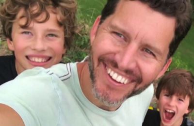 West Cain with his father Will Cain and sibling Charlie Cain